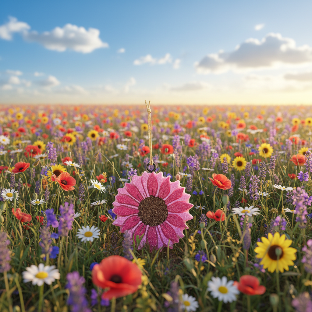 Flower Freshie in a field of flowers