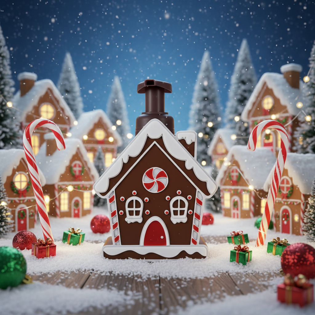 Gingerbread House Soap Holder Holiday Background