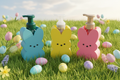 Peeps Bunny Soap Holders Easter Background
