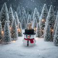Snowman Soap Holder Winter Wonderland Background